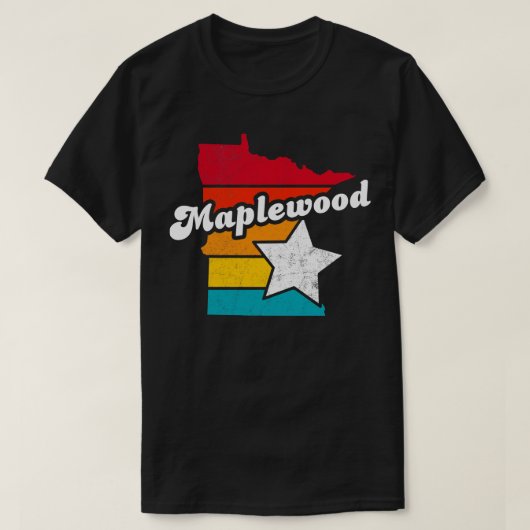 Maplewood Minnesota  Verdrietig Souvenir 2 T-shirt (Design voorkant)