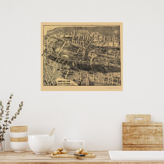 Maplewood, NJ Panoramic Map - 1910 Poster (Keuken)