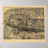 Maplewood, NJ Panoramic Map - 1910 Poster (Voorkant)