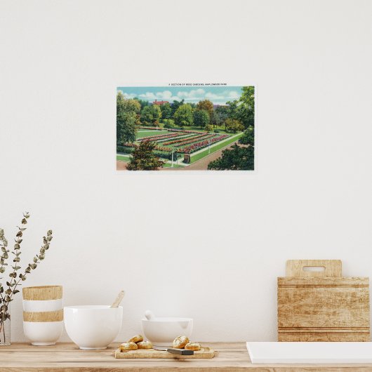 Maplewood Park Roos Garden Uitzicht Poster (Keuken)