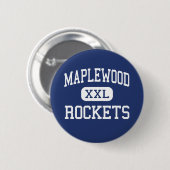 Maplewood - Rockets - High School - Cortland Ohio Ronde Button 5,7 Cm (Voorkant /achterkant)