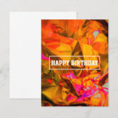 mapmulticolor verjaardagskaart (Voorkant / Achterkant)