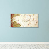 Mappa Mundi, 1502 Canvas Afdruk (Insitu (Houten vloer))
