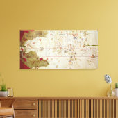 Mappa Mundi, 1502 Canvas Afdruk (Insitu (Woonkamer))
