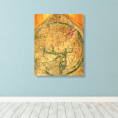Mappa Mundi, c.1290 Canvas Afdruk (Insitu (Houten vloer))