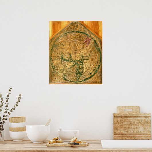 Mappa Mundi, c.1290 Poster (Keuken)