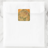 Mappa Mundi, c.1290 Vierkante Sticker (Tas)