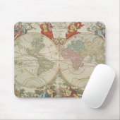 Mappe Monde ou Description du Wereldbol Terrestre  Muismat (Met muis)