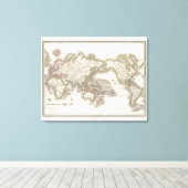 Mappemail - Globe map Canvas Afdruk (Insitu (Houten vloer))