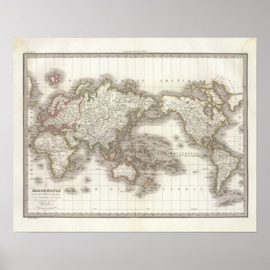 Mappemail - Globe map Poster (Voorkant)