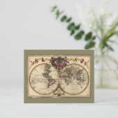 Mappemonde a l'use du roy (Wereldkaart 1720) Briefkaart (Staand voorkant)