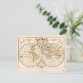 Mappemonde a l'use du roy (Wereldkaart van 1720) Briefkaart (Staand voorkant)