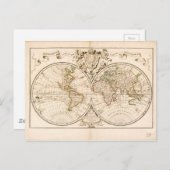 Mappemonde a l'use du roy (Wereldkaart van 1720) Briefkaart (Voorkant / Achterkant)