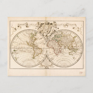 Mappemonde a l'use du roy (Wereldkaart van 1720) Briefkaart
