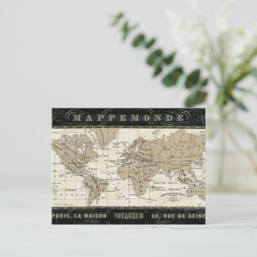Mappemonde Briefkaart (Staand voorkant)