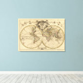 Mappemonde Canvas Afdruk (Insitu (Houten vloer))