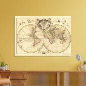 Mappemonde Canvas Afdruk (Insitu (Woonkamer))