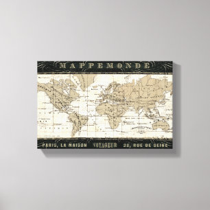 Mappemonde Canvas Afdruk