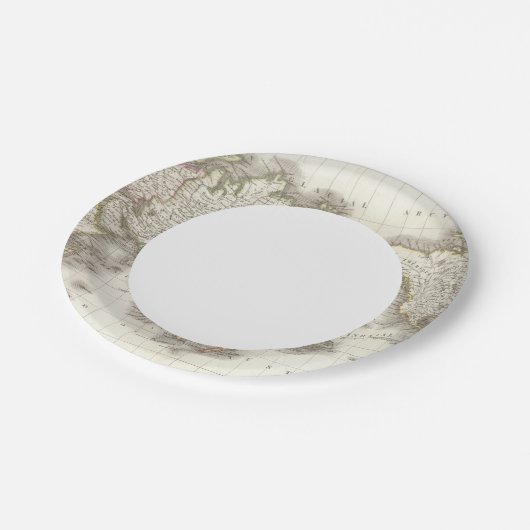 Mappemonde - kaart Wereldbol Papieren Bordje (Gekanteld)