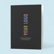 Mappen op maat met visitekaartjesvak & uw logo