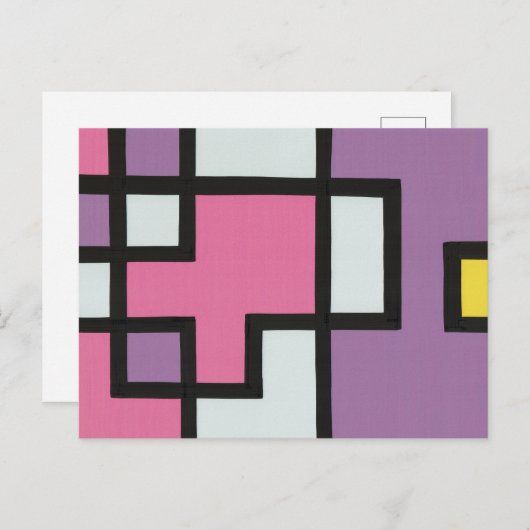 【mapper #2】ポストカード 抽象画 モダン レトロ briefkaart (Voorkant / Achterkant)
