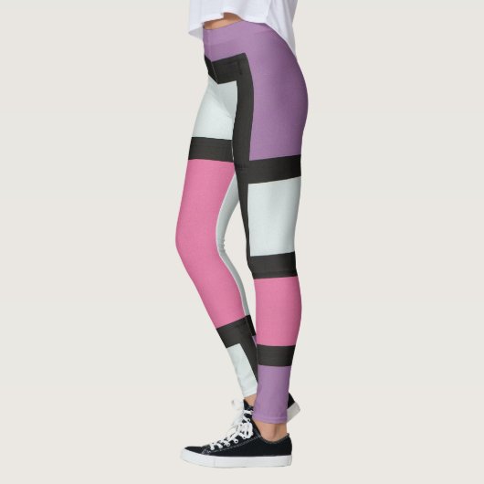 【mapper #2】幾何学 モダン レトロ 抽象画 leggings (Links)