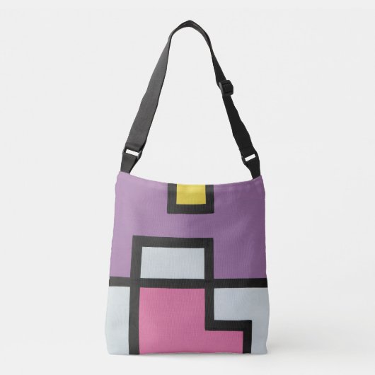 【mapper #2】幾何学　抽象画　モダン　レトロ　 crossbody tas (Voorkant)