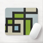 【mapper #3】マウスパッド 抽象画 モダン レトロ muismat (Met muis)