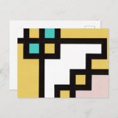 【mapper #4】ポストカード 抽象画 モダン レトロ briefkaart (Voorkant / Achterkant)