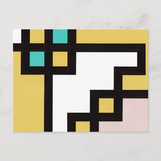 【mapper #4】ポストカード 抽象画 モダン レトロ briefkaart (Voorkant)