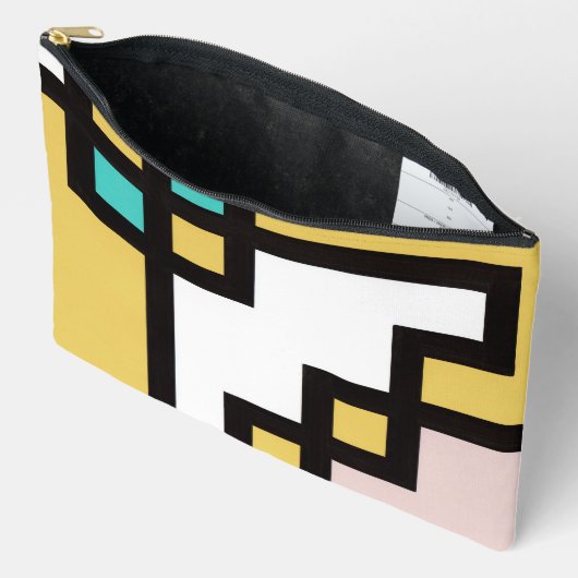 mapper #4 ポーチ 抽象画 幾何学 モダン etui (Open)