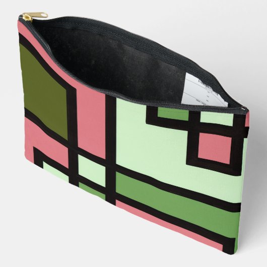 mapper #5 プリントカットソーバッグ 抽象画 幾何学 モダン etui (Open)