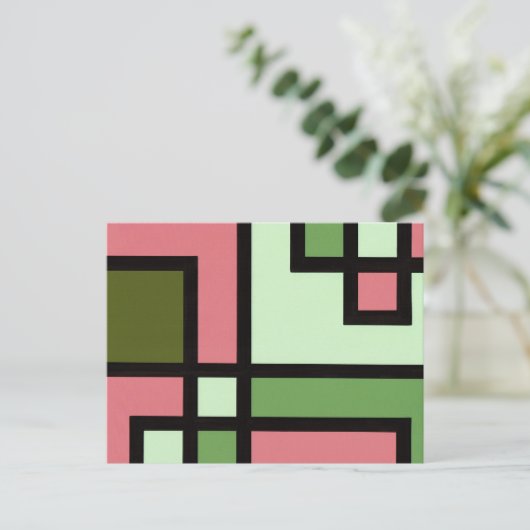 mapper #5 ポストカード　抽象画　モダン　幾何学 briefkaart (Staand voorkant)