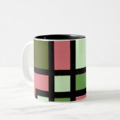 mapper #5 マグカップ 抽象画 幾何学 モダン tweekleurige koffiemok (Voorkant links)