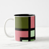 mapper #5 マグカップ 抽象画 幾何学 モダン tweekleurige koffiemok (Links)