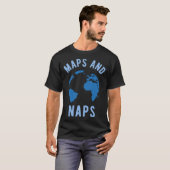 Maps and Naps Geographyeacher T-shirt (Voorkant volledig)