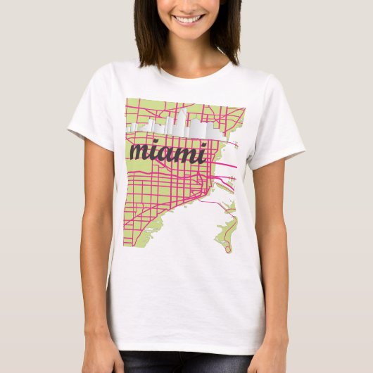 maps Miami T-shirt (Voorkant)