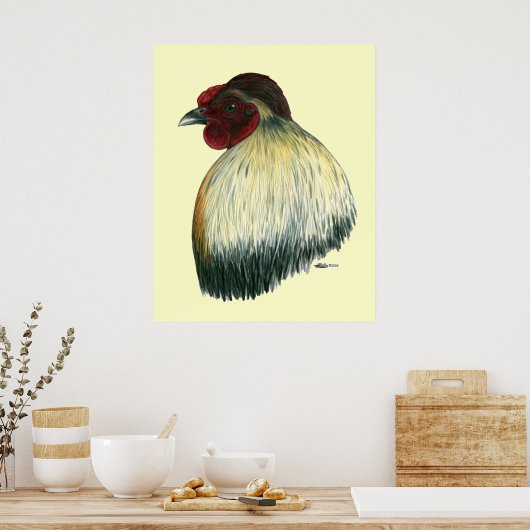 Mapuche Huastec Rooster Poster (Keuken)