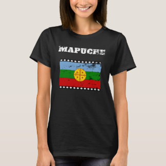 Mapuche stadsvlag Retro Vintage Noodlijdend T-shirt