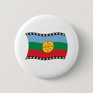 Mapuche Vlag Knop Ronde Button 5,7 Cm