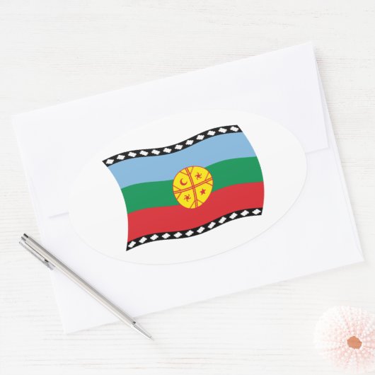 Mapuches Flag Sticker (Envelop)