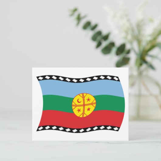 Mapuches Vlag Briefkaart (Staand voorkant)