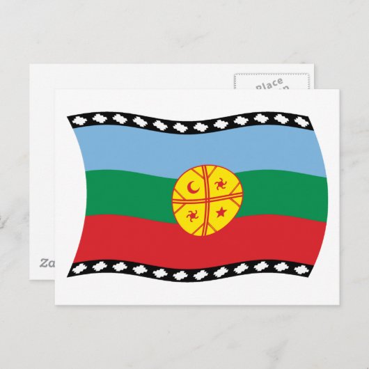Mapuches Vlag Briefkaart (Voorkant / Achterkant)