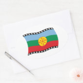 Mapuches Vlagsticker Ovale Sticker (Envelop)