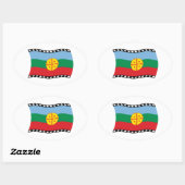 Mapuches Vlagsticker Ovale Sticker (Vel)