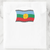 Mapuches Vlagsticker Ovale Sticker (Tas)