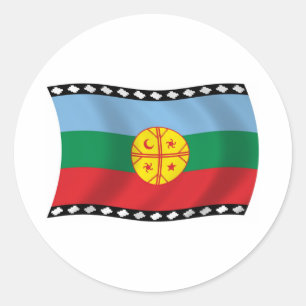 Mapuches Vlagsticker Ronde Sticker