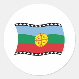 Mapuches Vlagsticker Ronde Sticker