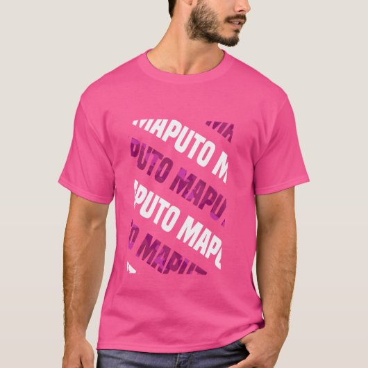Maputo Camo Patroon Roze Camouflage T-shirt (Voorkant)