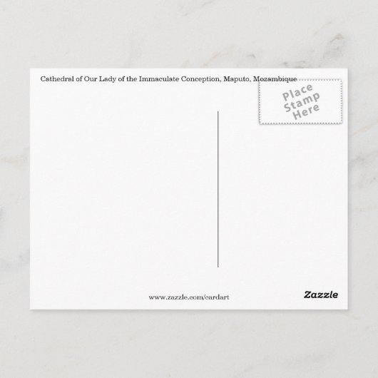 maputo cathedraal mozambique briefkaart (Achterkant)